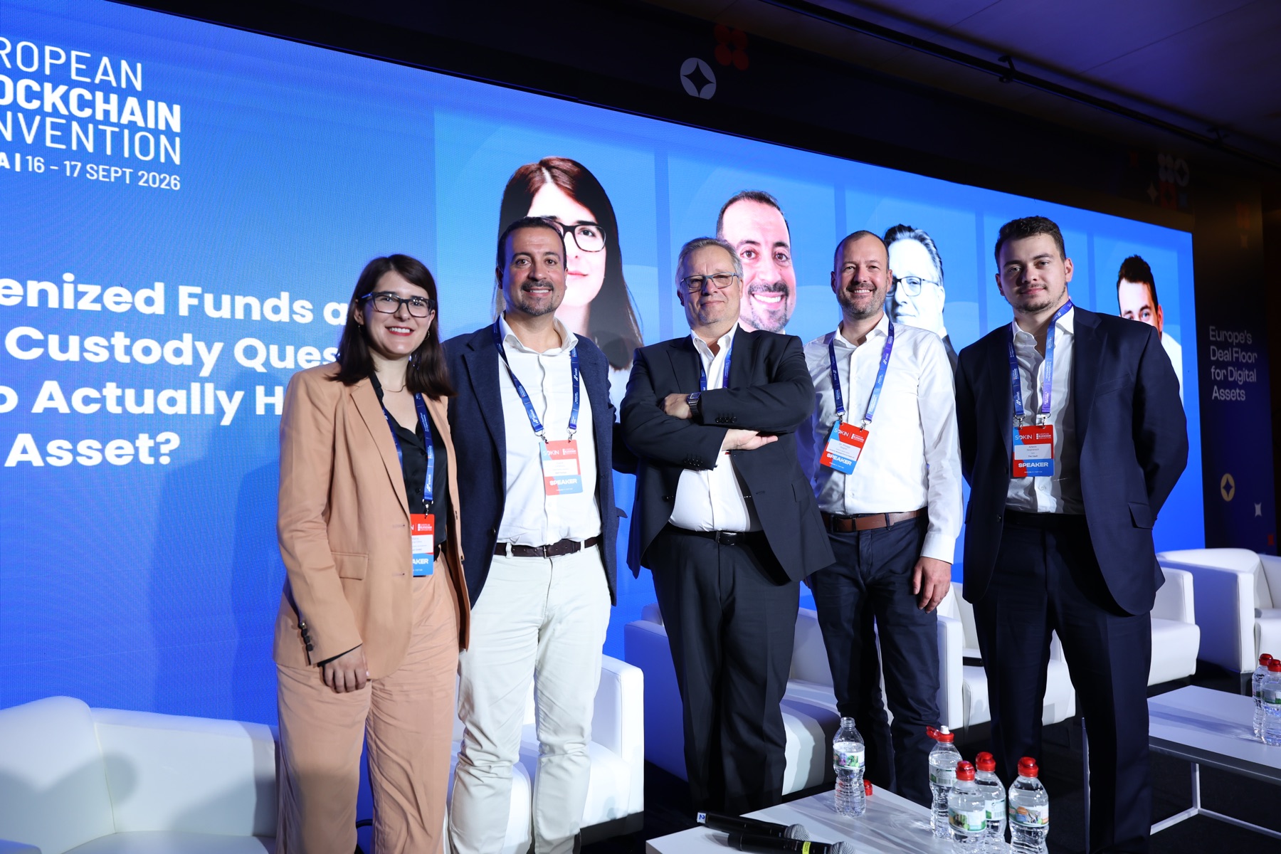The panel on the custody of tokenised funds at the European Blockchain Convention in Barcelona
